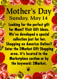AOL 2Market CD-ROM Promotion for Mothers Day
