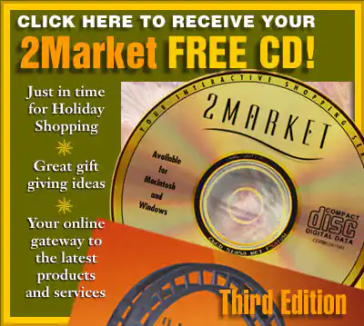 AOL 2Market CD-ROM Promotion for Free Holiday Shopping CD Third Edition