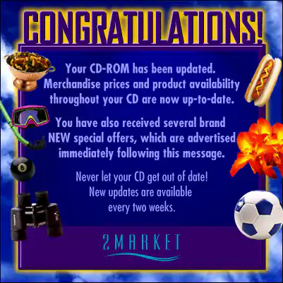 AOL 2Market CD-ROM Promotion for Congratulations! You Have Received New Special Offers!