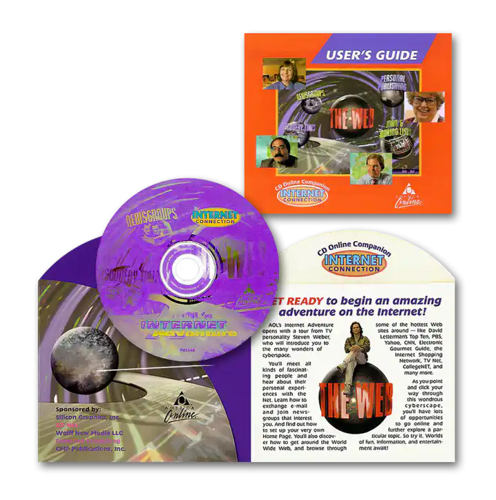 AOL Internet Adventure CD-ROM Packaging Design