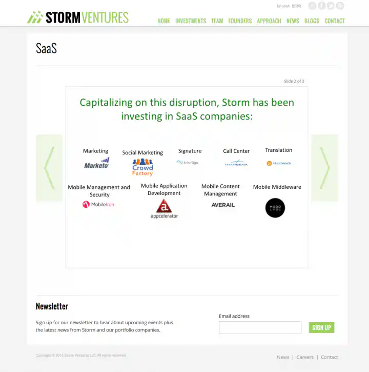 StormVentures.com Website Design Investment Approach Slide Deck Presentation