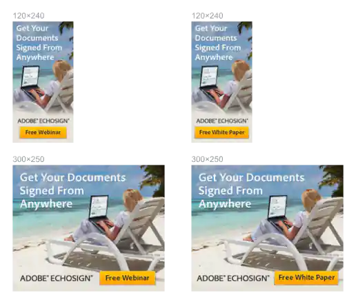 Adobe EchoSign “Get Documents Signed Anywhere” Campaign Banner Ads project image