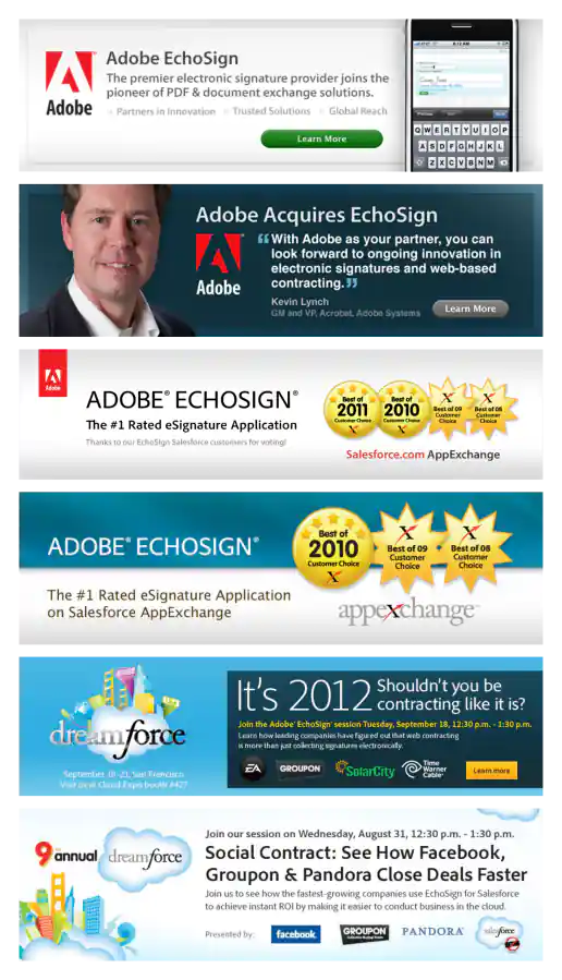 Adobe EchoSign Homepage Billboard Image Design Examples project image