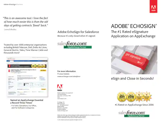 Adobe EchoSign Tri-fold Brochure