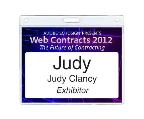 Adobe EchoSign Web Contracts Conference Attendee Badges