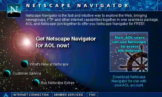 AOL Netscape Navigator Screen