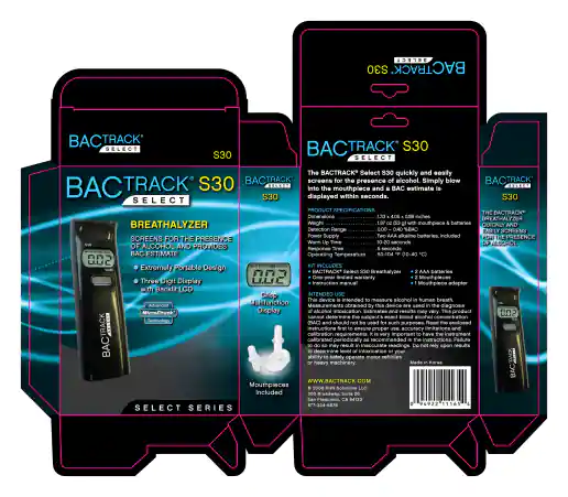 BACtrack Select S30 Retail Box Packaging Design