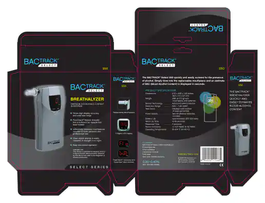 BACtrack Select S50 Retail Box Packaging Design