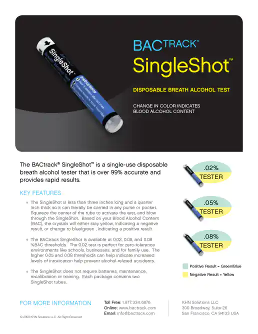 BACtrack SingleShot Marketing Sheet project image
