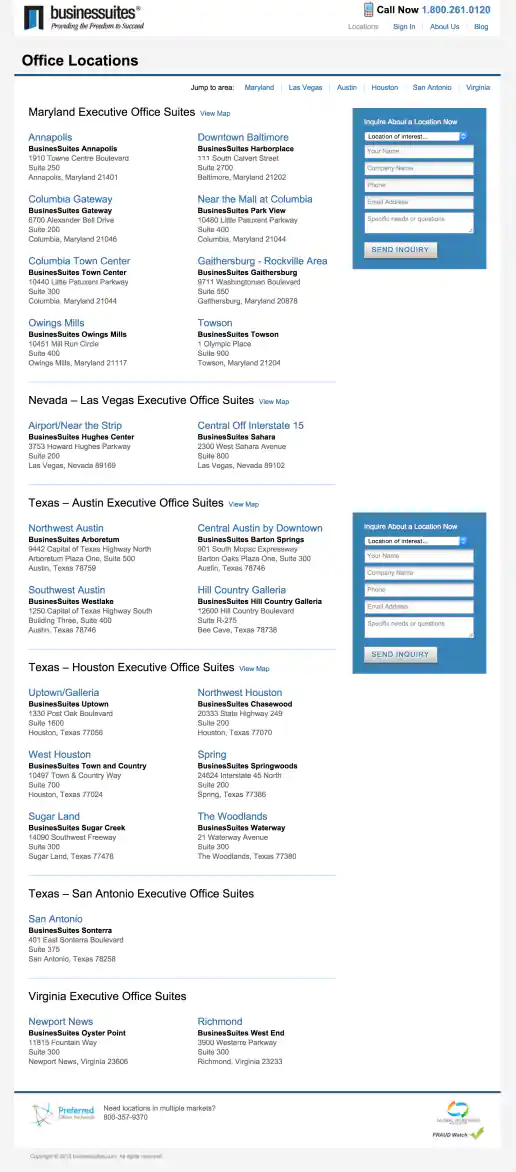 Office Locations Page
