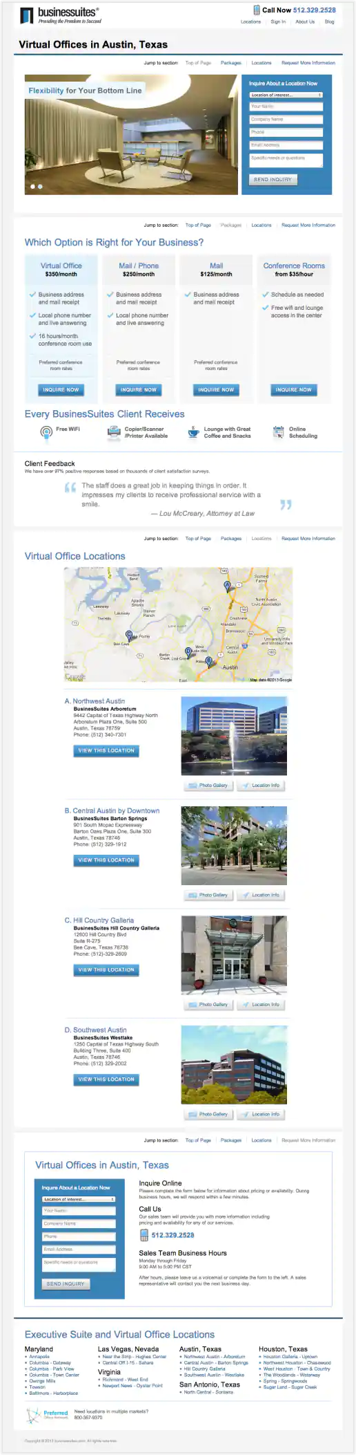 Virtual Offices Page - version 1