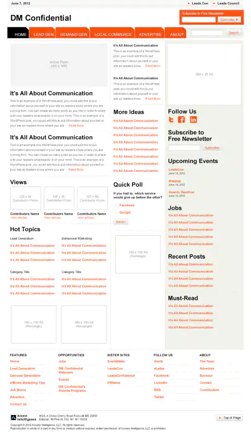 Alternate Homepage Visual Design 1