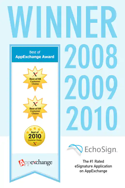 EchoSign AppExchange “Best Of” Award Poster project image