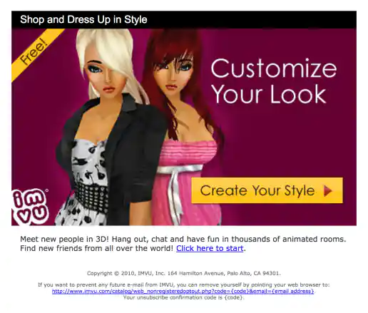 “Customize Your Look” Email Design