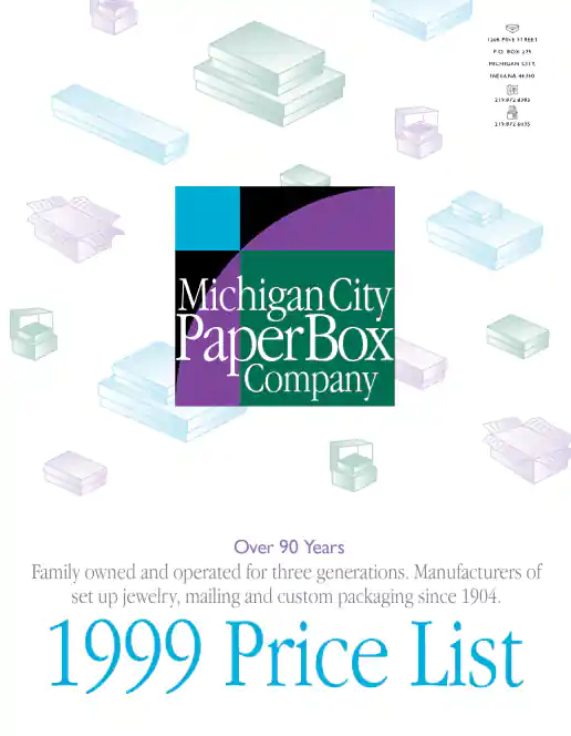 Michigan City Paper Box Company Price List project image