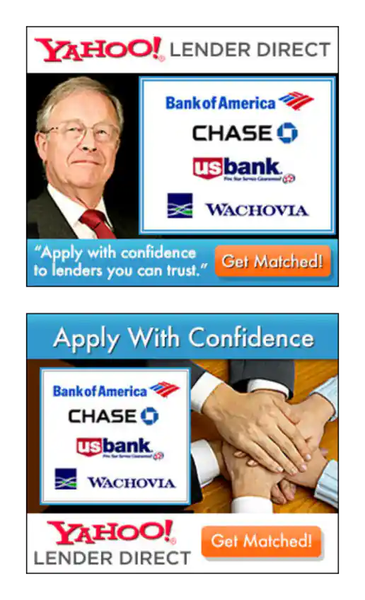 Yahoo! Lender Direct “Apply With Confidence” Banner Ads