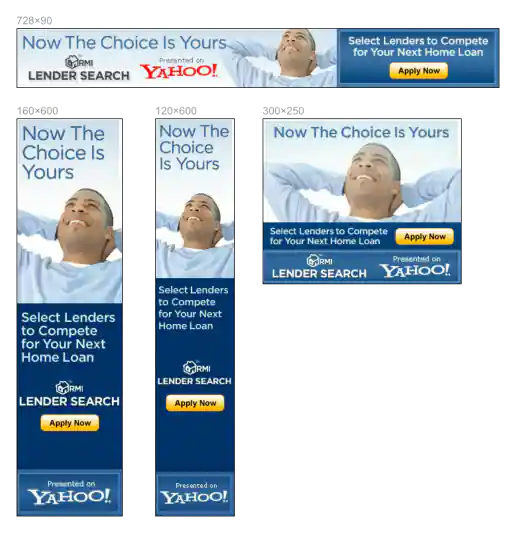 Example of Additional Creative Set Banner Ad Sizes