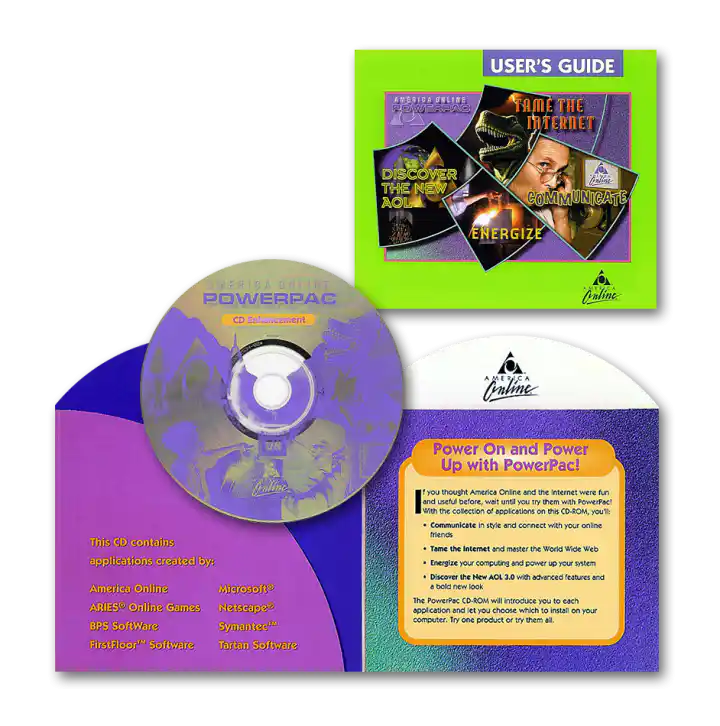 AOL PowerPac CD-ROM Packaging Design