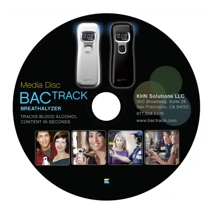 BACtrack Breathalyzer Media Disk Mockup