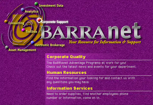 BARRA Net Homepage