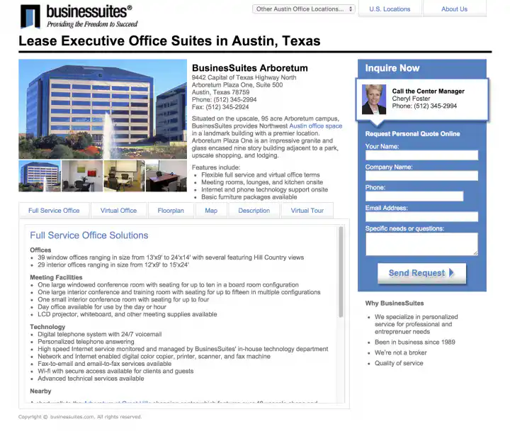 BusinesSuites 2008 Landing Page Redesign