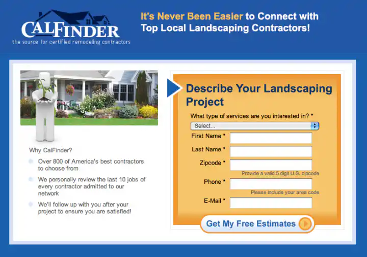 Landscaping Contractors Landing Page Design