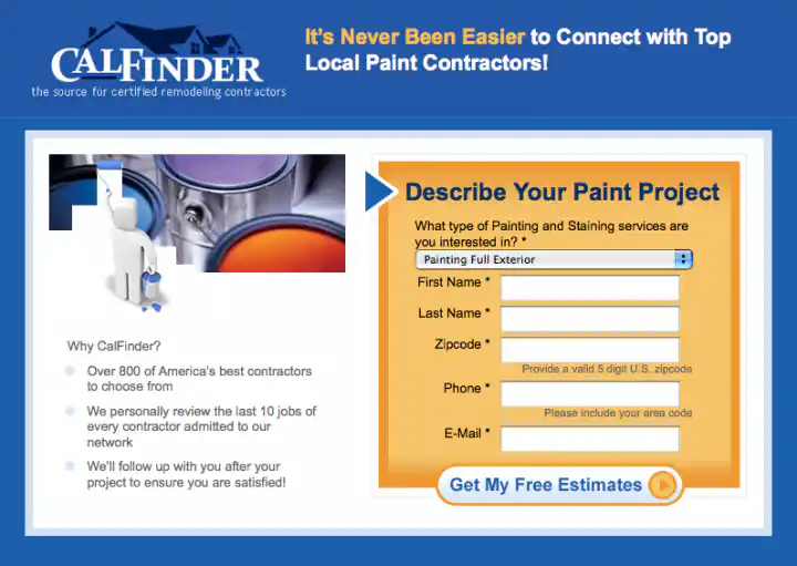 Painting Contractors Landing Page Design
