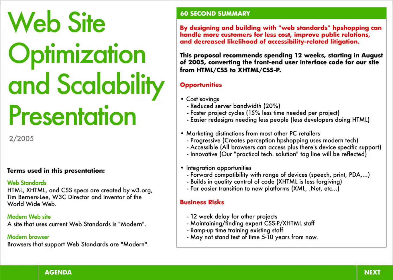 Slide 01: Website Optimization and Scalability Presentation