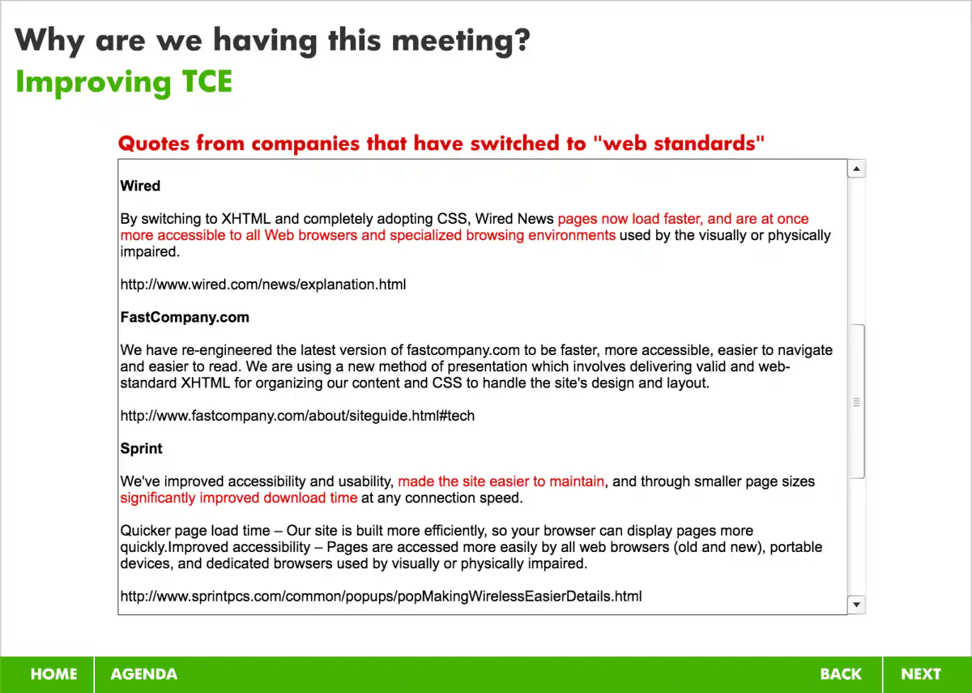 Slide 11: Quotes From Companies That Have Switched To Web Standards 2