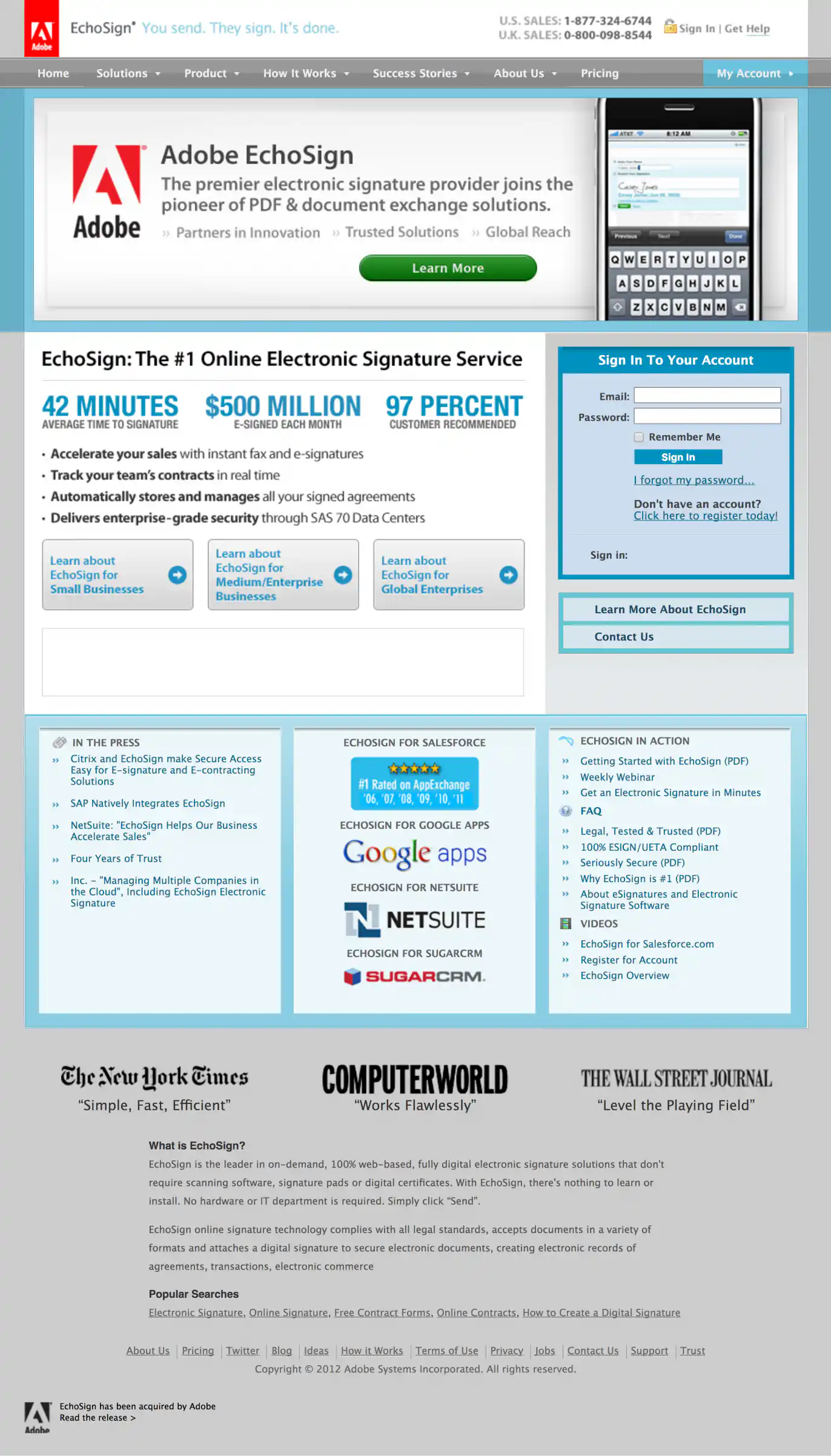 screenshot of web page design