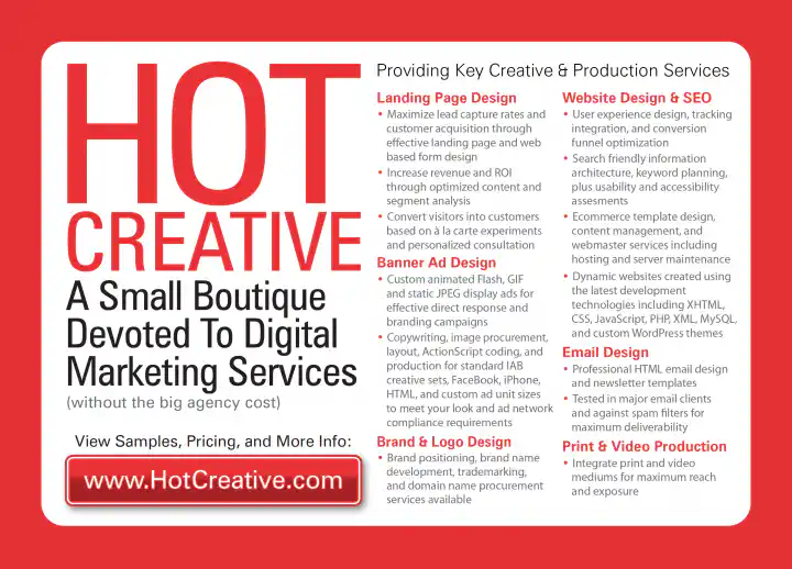 Hot Creative Promo Card - Front