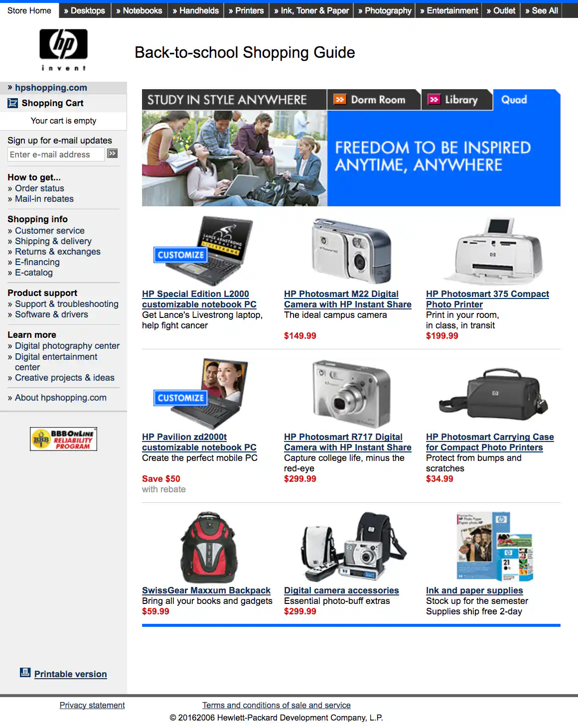 HPShopping.com Back-to-School Shopping Guide - Study Anywhere: Quad
