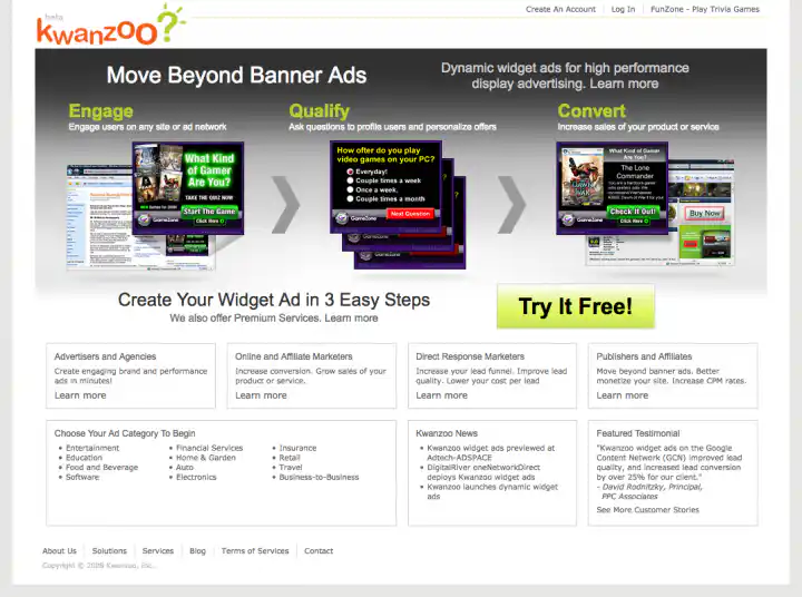 Kwanzoo Website Redesign Homepage