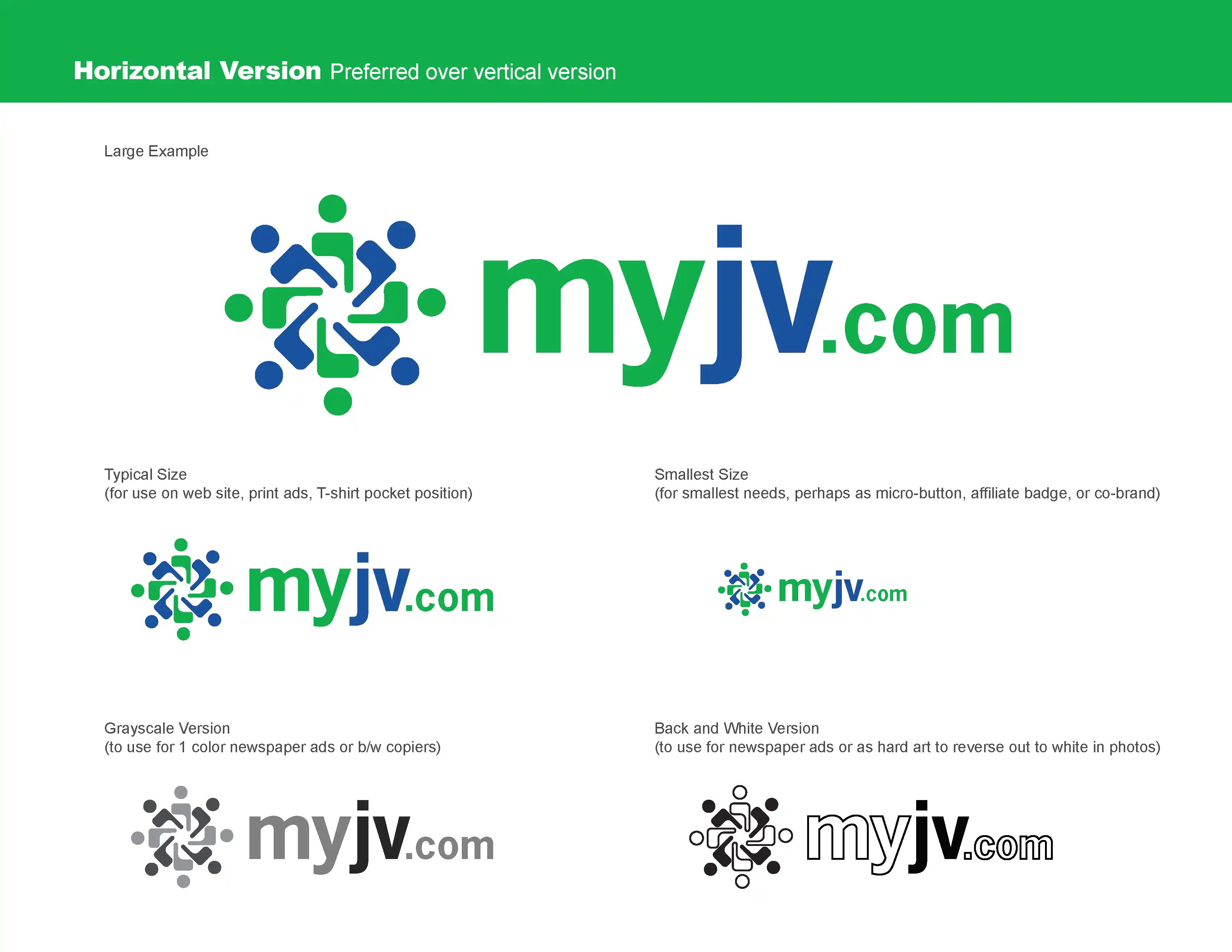 mMyJV.com Branding Identity Guidelines Page 3 Horizontal Logo Version