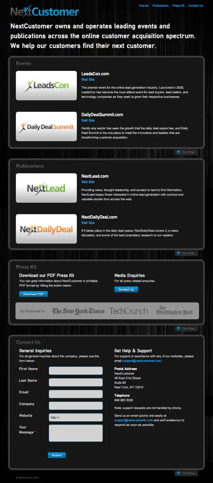 NextCustomer Homepage