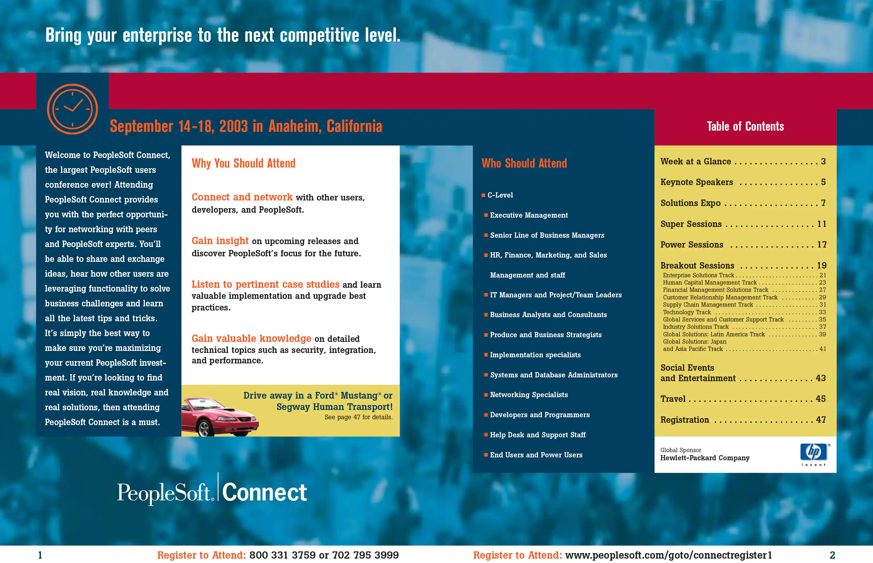 PeopleSoft Connect Conference Event Guidebook: Page Spread Design 01