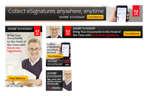 Adobe EchoSign Community College Week Banner Ads project image