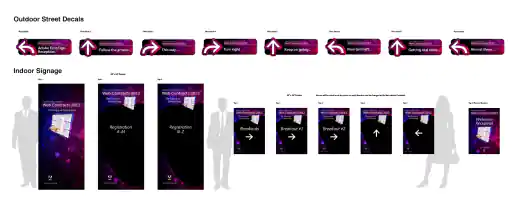 Adobe EchoSign Wayfinding Street Decal and Floor Signage Mockups project image