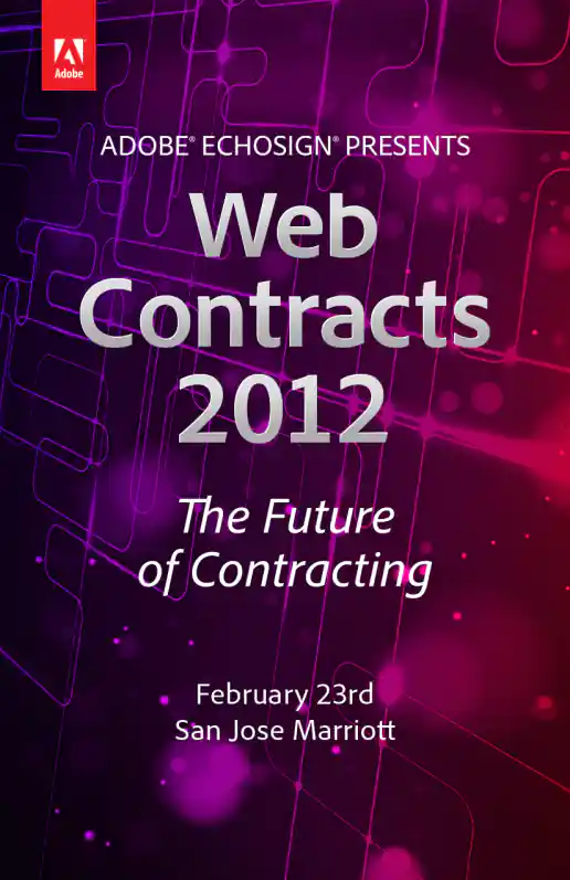 Adobe EchoSign Web Contracts Conference Guidebook project image
