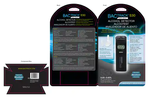 BACtrack Select S30 International Clamshell Packaging Design project image