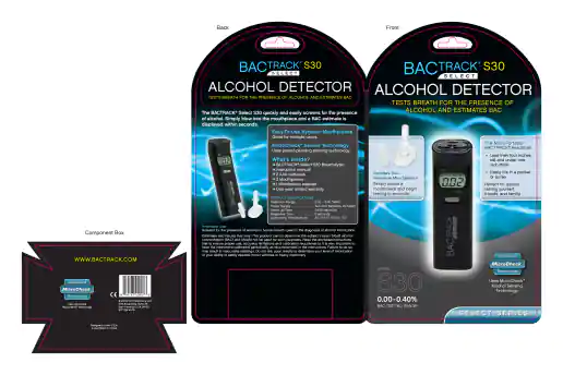 BACtrack Select S30 Clamshell Packaging Design