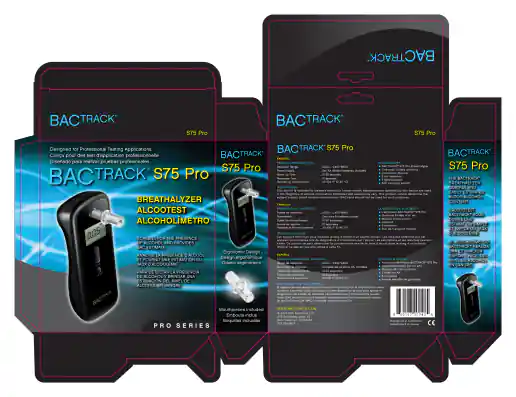BACtrack Select S75 Pro International Retail Box Packaging Design project image