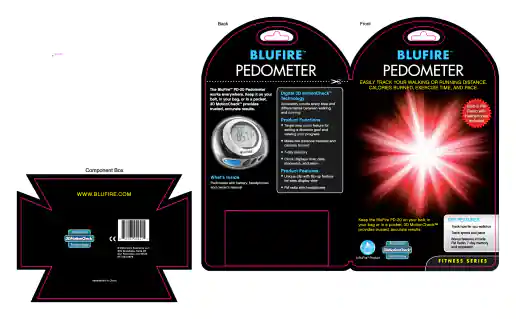 BluFire Pedometer Packaging Header Card project image