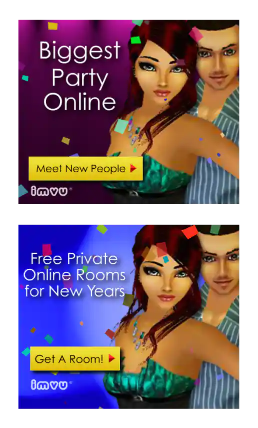 IMVU “New Years Confetti” Theme Banner Ads