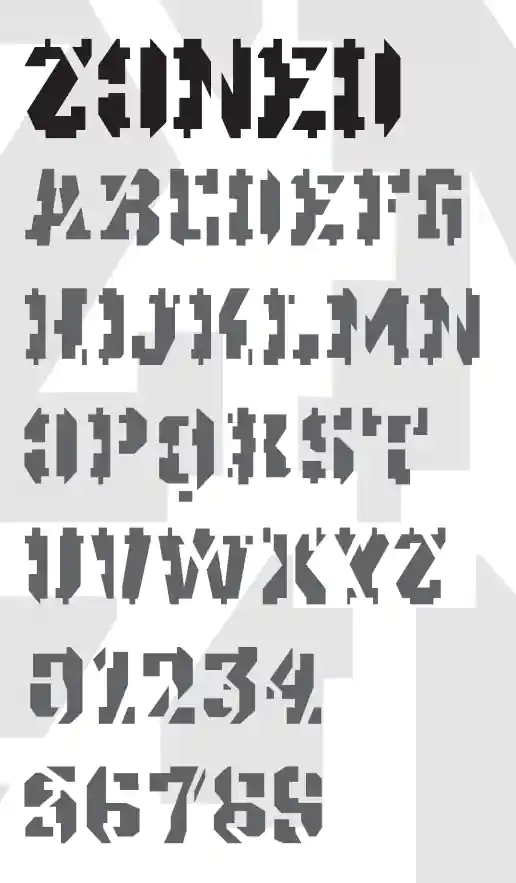 Zoned Font