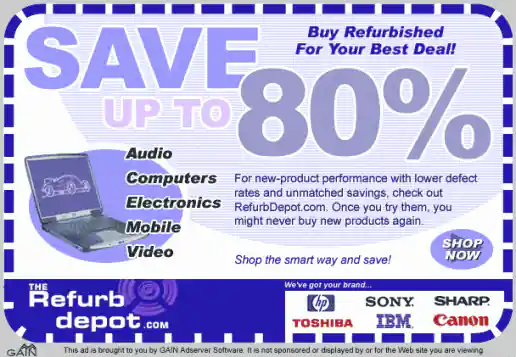 RefurbDepot “Save 80%” Ad Campaign Banner Variations