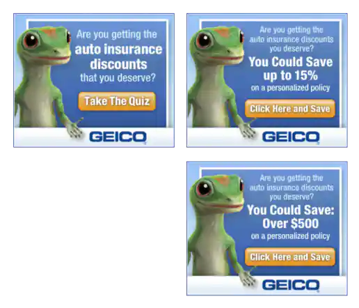 GEICO Auto Insurance Quiz Banner Ad project image