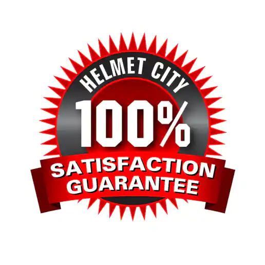 Helmet City 100% Satisfaction Guaranteed Badge