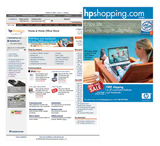 HPShopping.com Visual Design Coordination Between Summer Print Catalog and Store Website Homepage project image