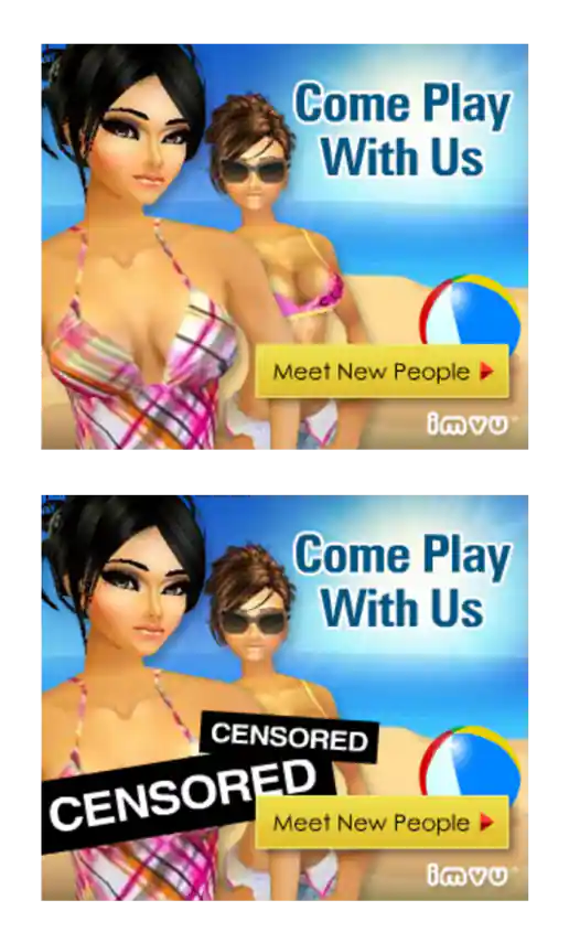 IMVU “Beach Girls” Theme Banner Ads